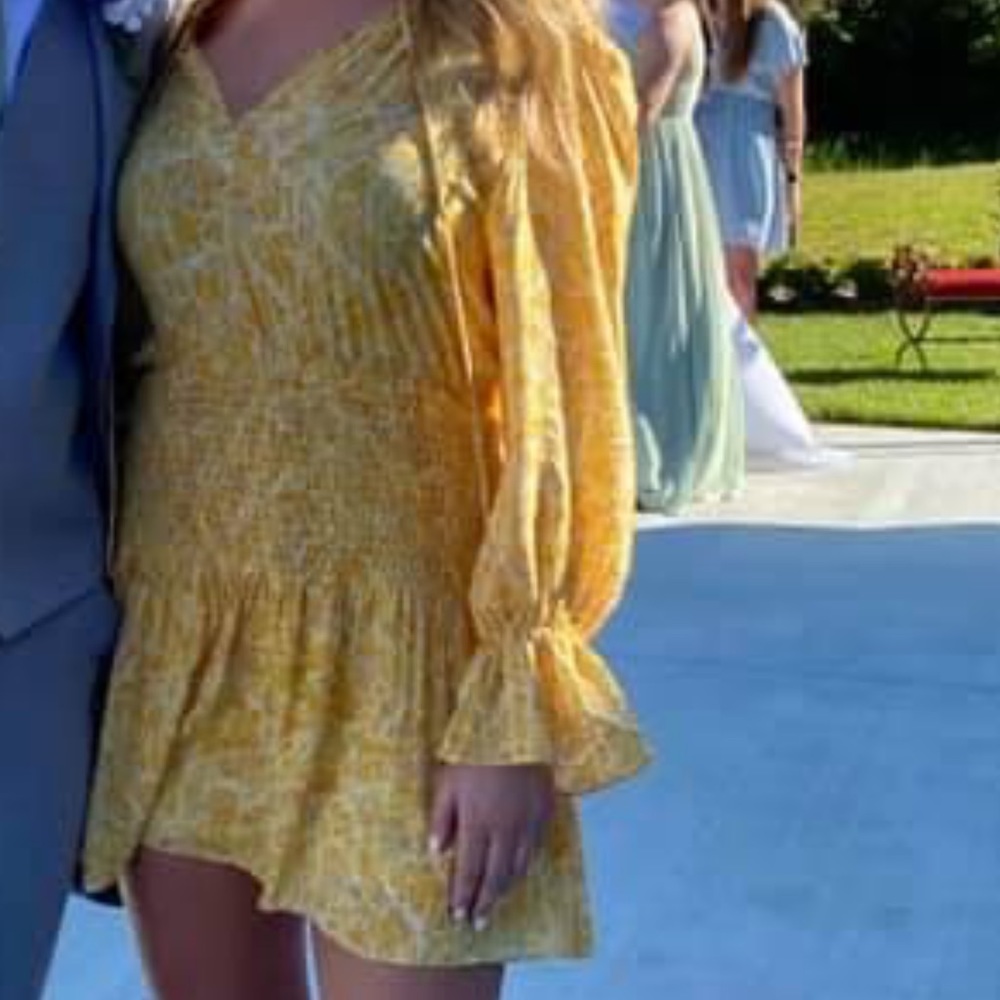 Yellow Hemline Dress.